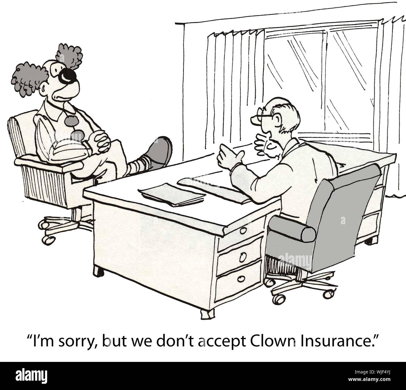 Clown Insurance Stock Photo