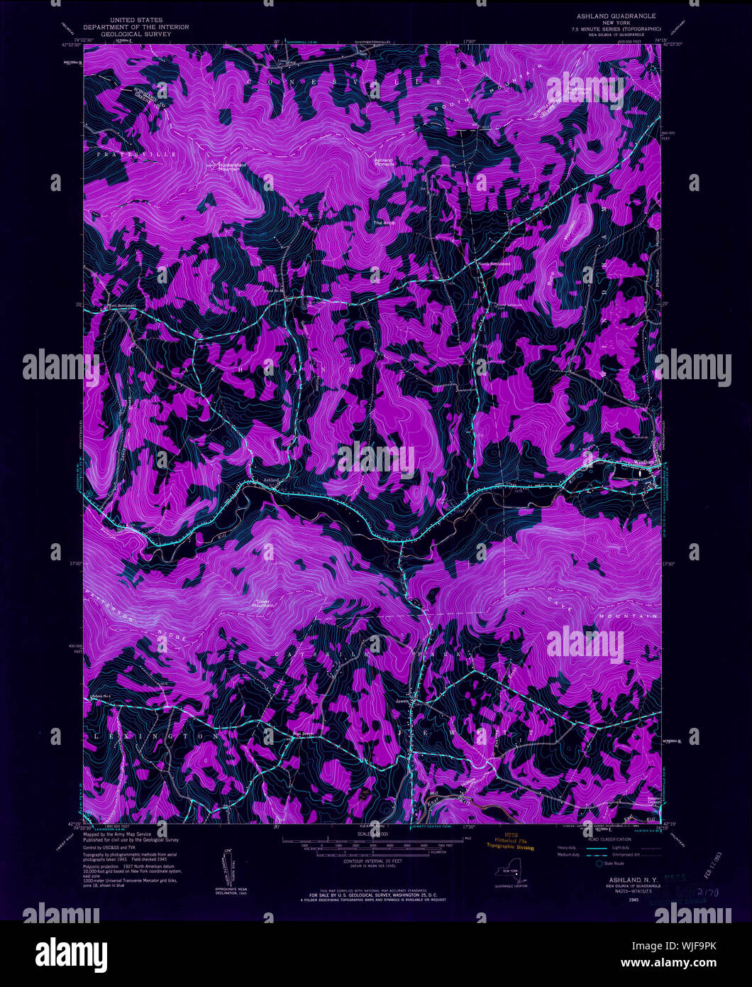 New York NY Ashland 136705 1945 24000 Inverted Restoration Stock Photo