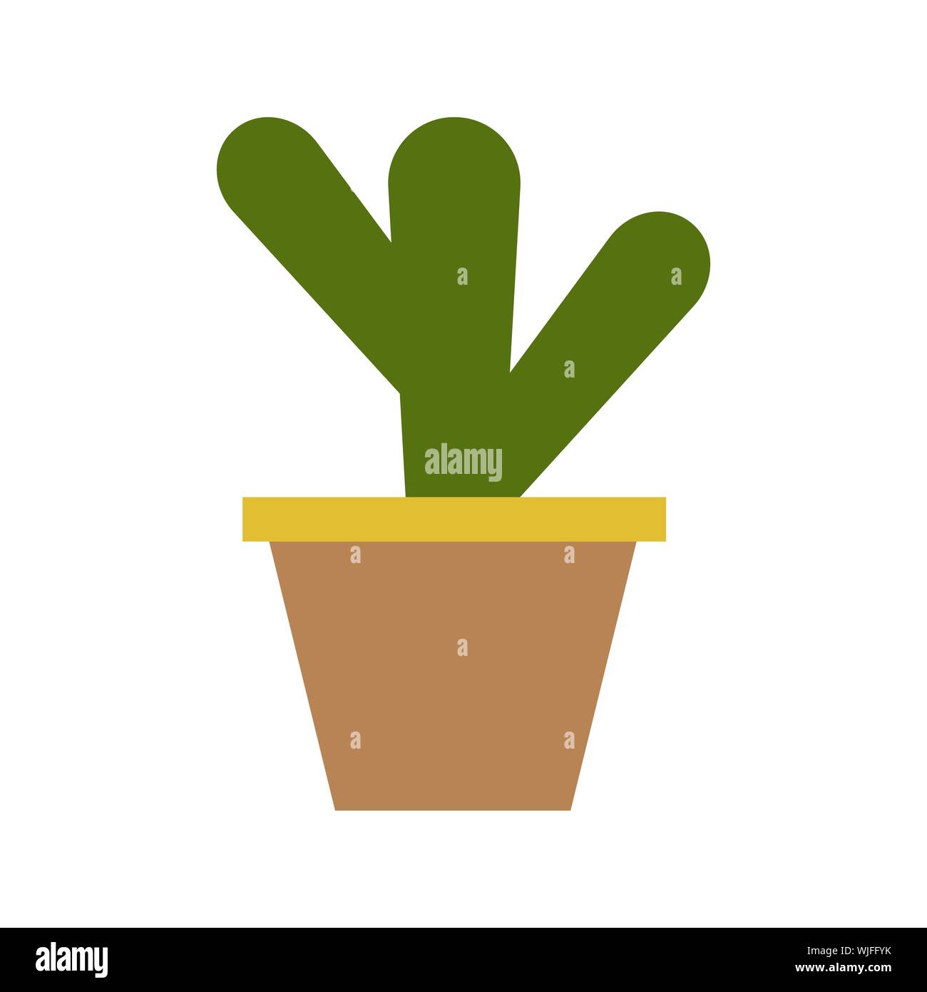 Flower pot icon with a plant. Vector illustration Stock Vector Image ...