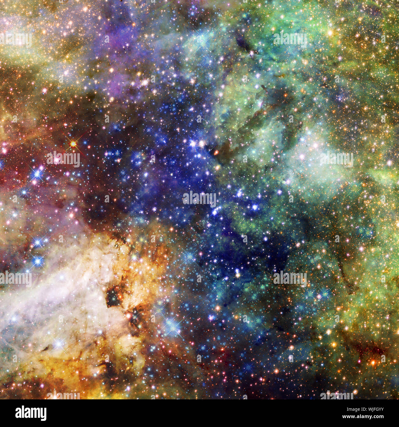 Universe filled with stars, nebula and galaxy. Elements of this image ...