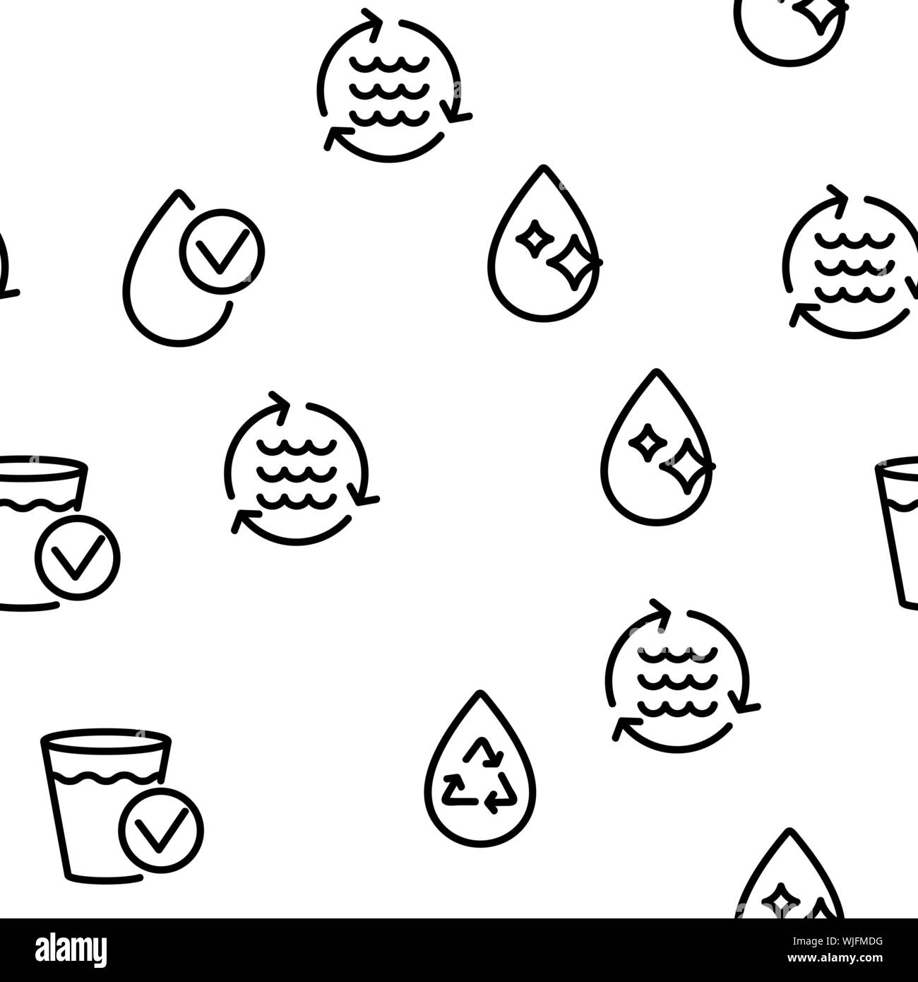 Water Treatment Vector Seamless Pattern Stock Vector Image Art Alamy
