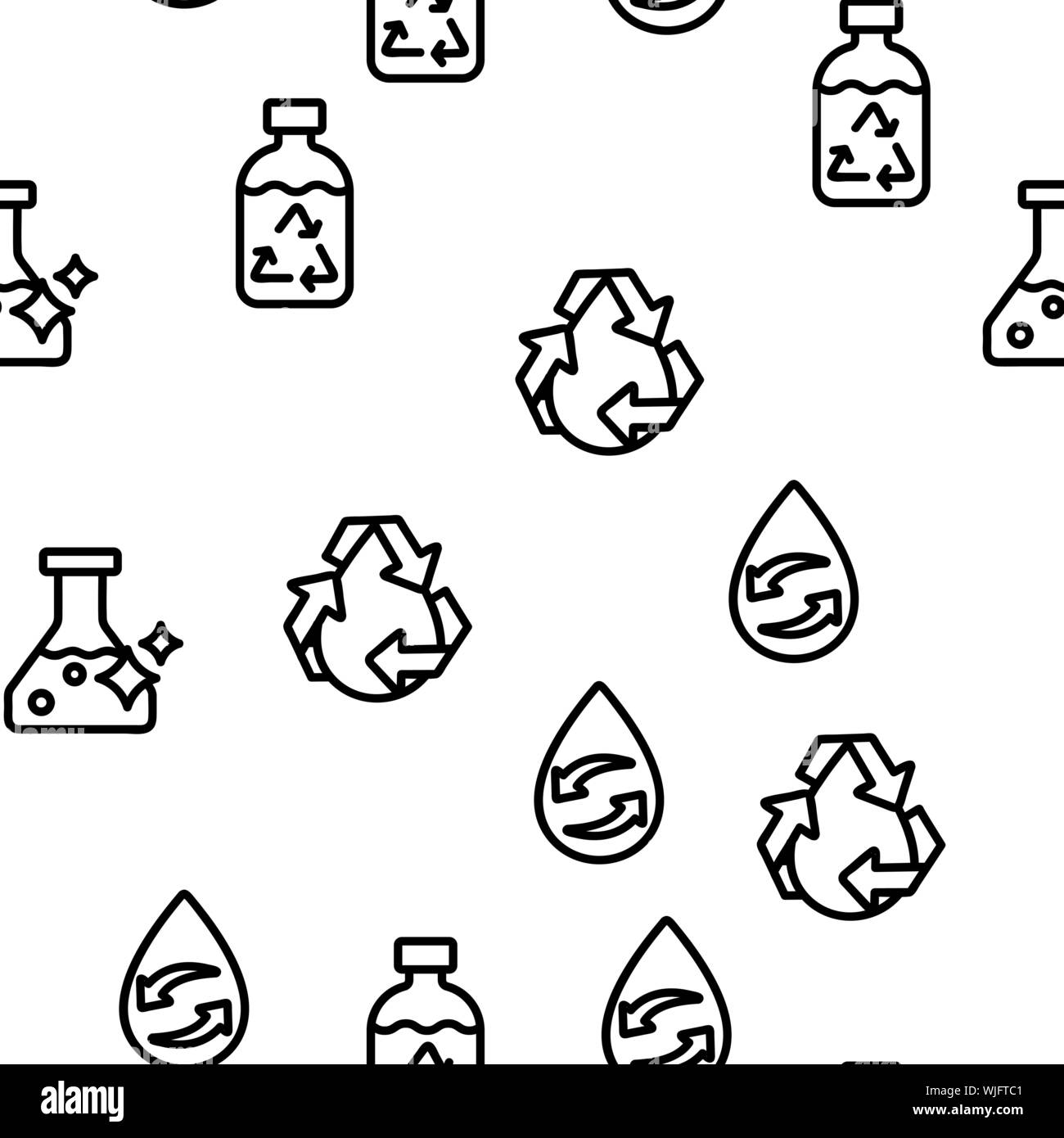 Water Treatment Vector Seamless Pattern Stock Vector Image Art Alamy