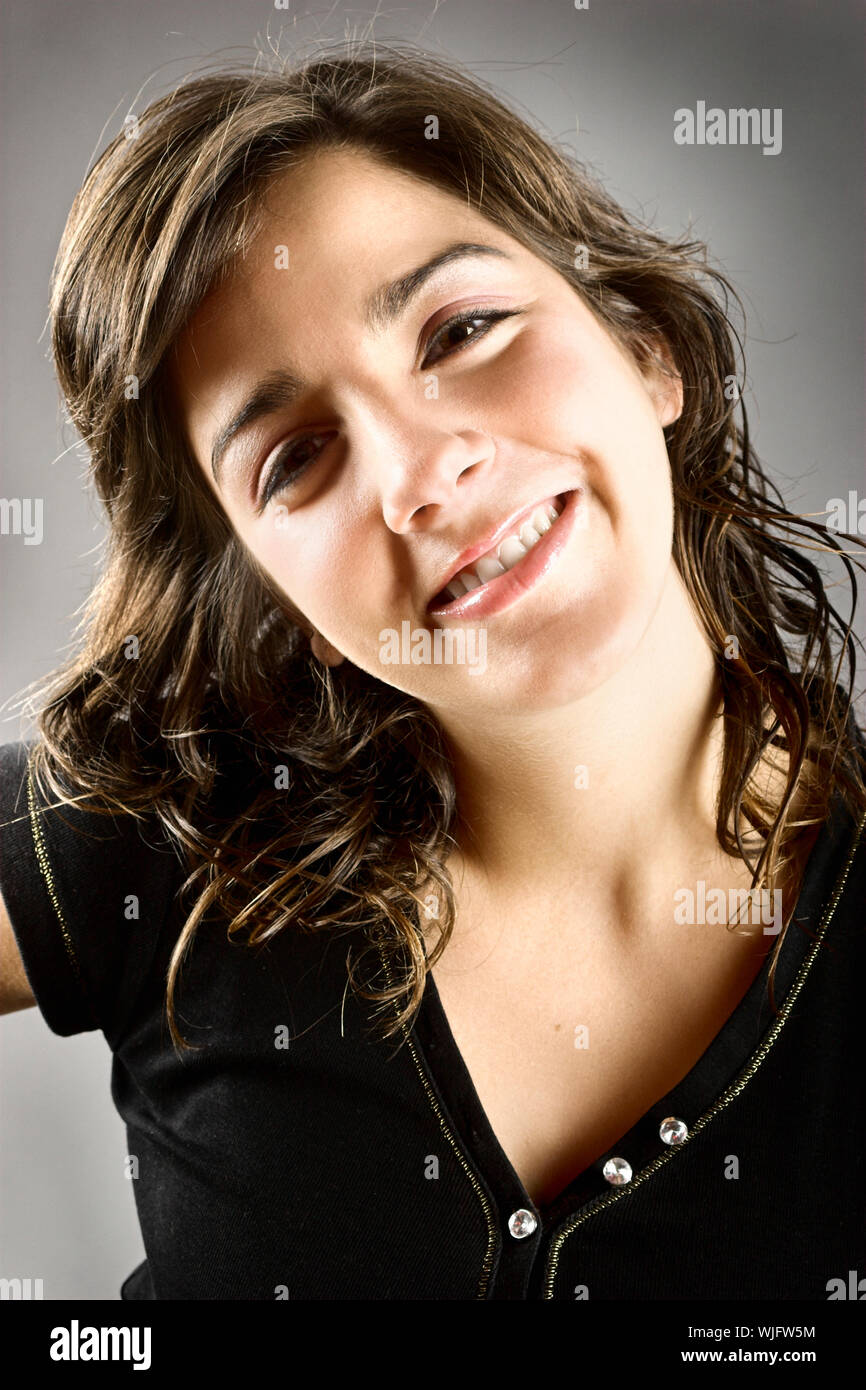 Portrait of a beautiful young and attractive woman Stock Photo - Alamy