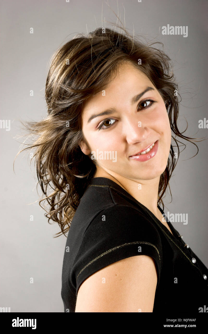 Portrait of a beautiful young and attractive woman Stock Photo - Alamy