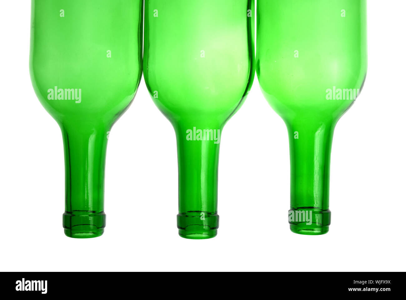 Green Bottles isolated on a white background Stock Photo - Alamy