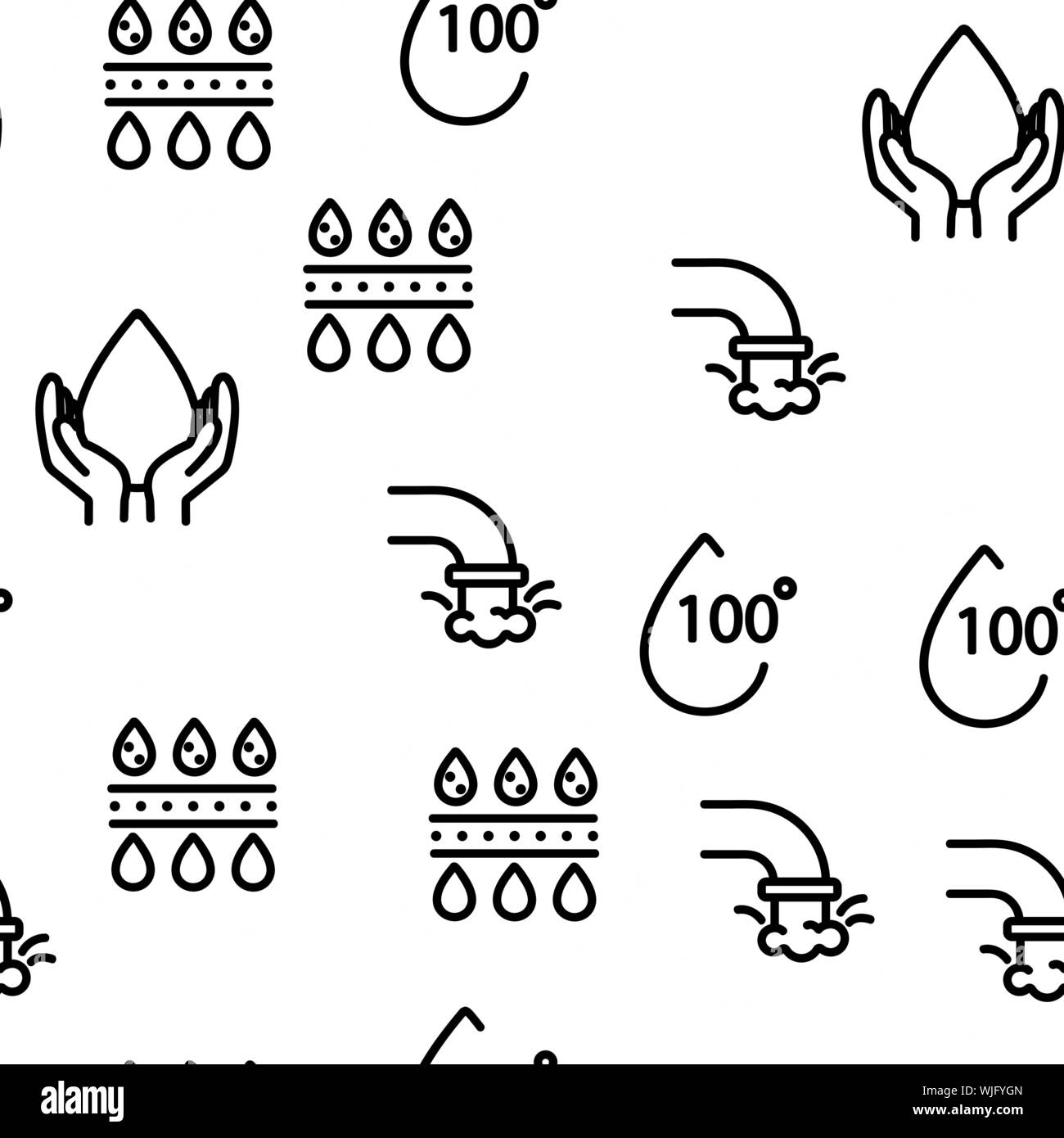 Water Treatment Vector Seamless Pattern Stock Vector Image Art Alamy