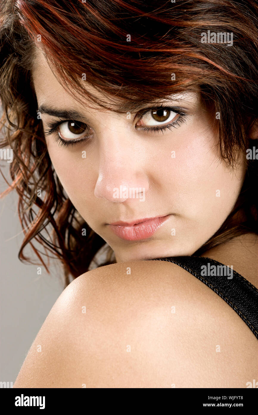 Portrait of a beautiful young and attractive woman Stock Photo - Alamy