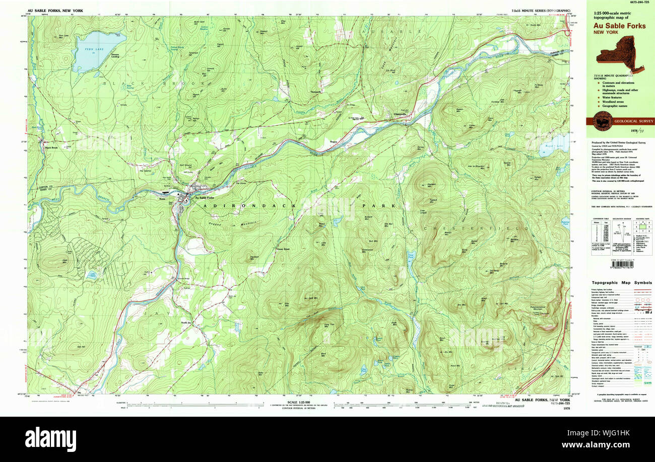 New York NY Au Sable Forks 137081 1978 25000 Restoration Stock Photo