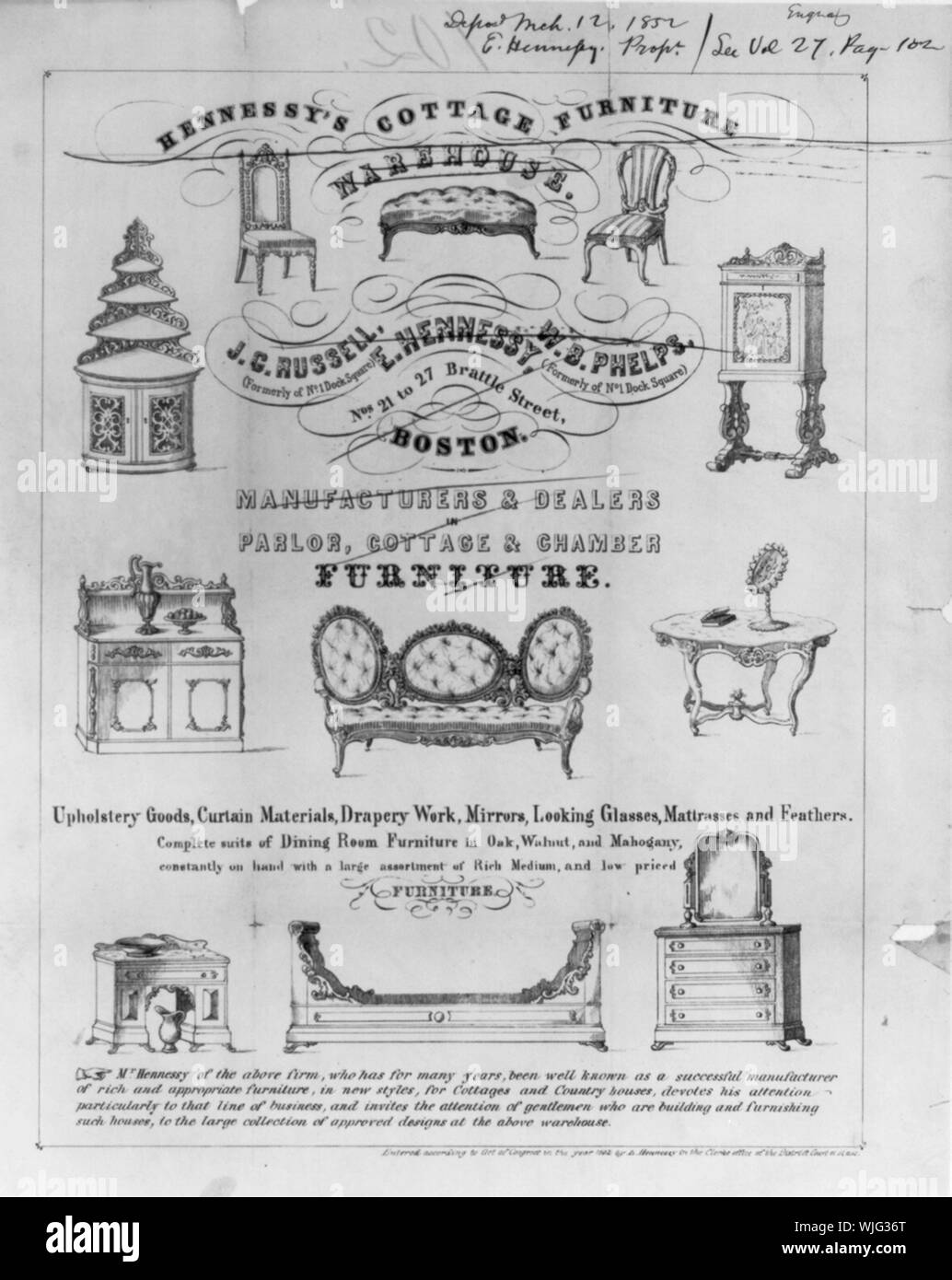 Hennessy's cottage furniture warehouse Stock Photo Alamy