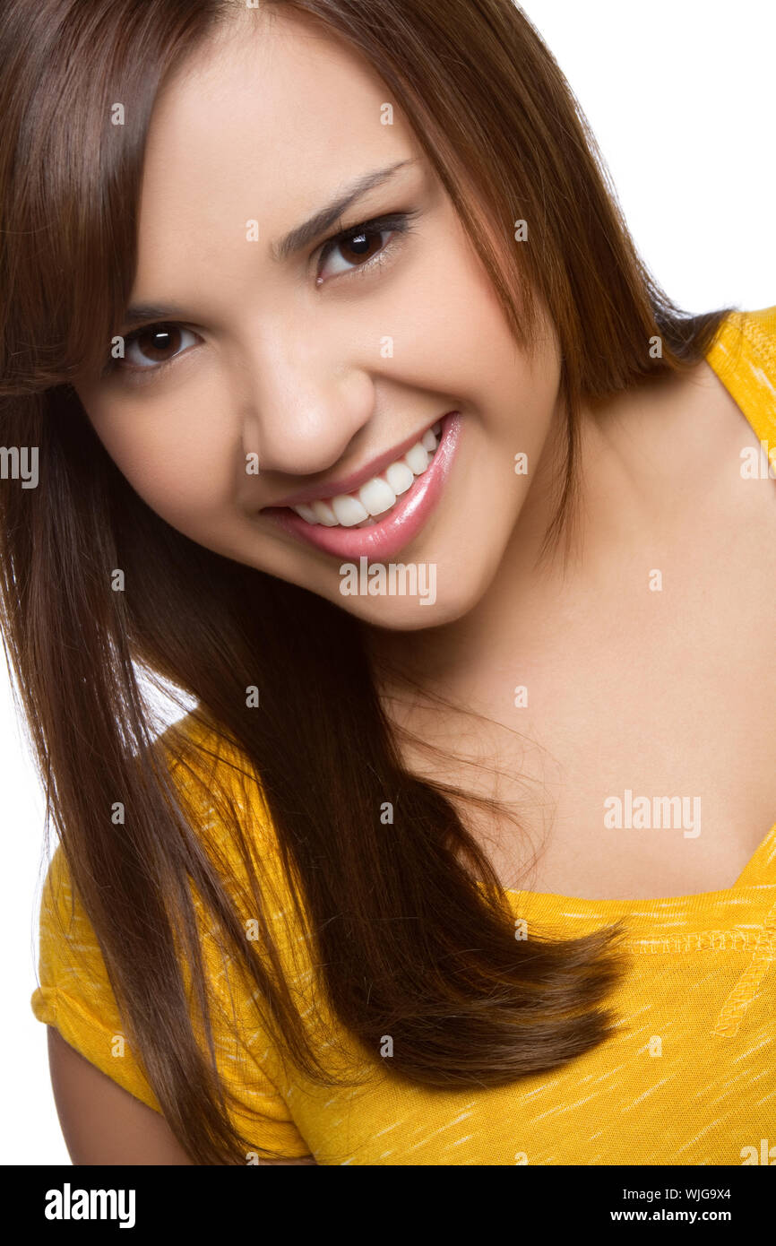 Beautiful pretty smiling teen girl Stock Photo