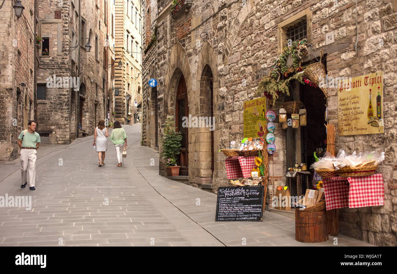Gubbio, Umbria, Italy streets Stock Photo
