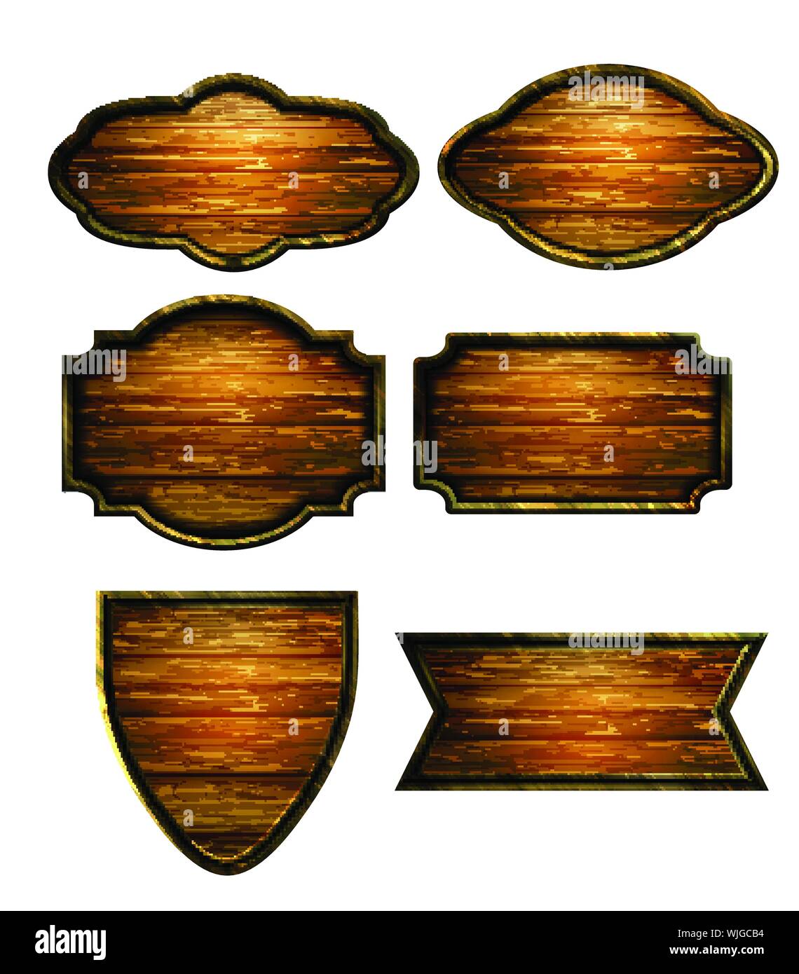 Vector realistic illustration of wooden signboard Stock Vector Image ...