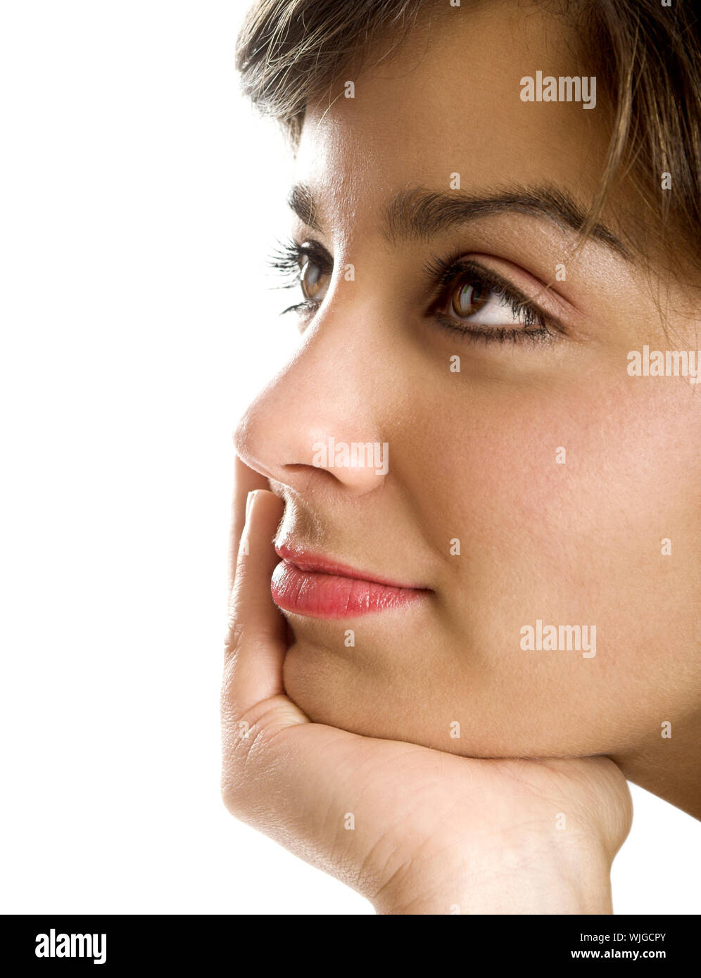 Portrait of a beautiful young and attractive woman Stock Photo - Alamy
