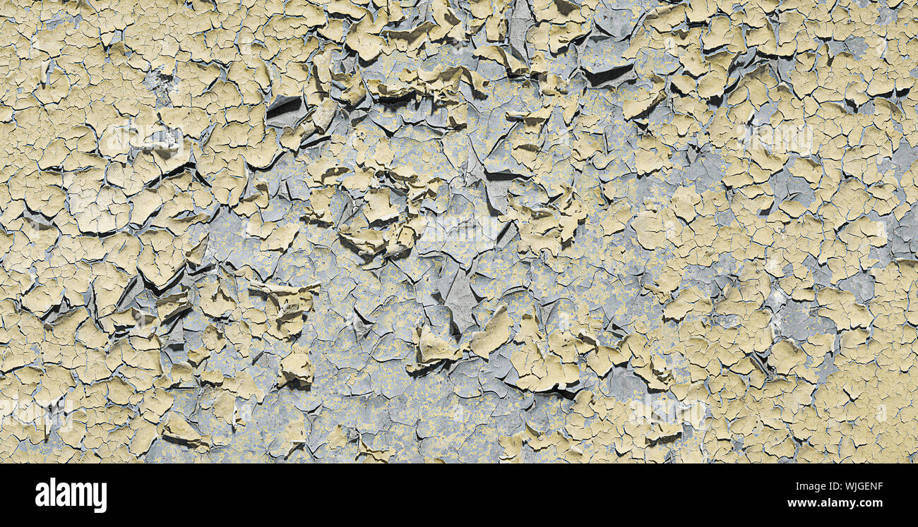 Texture of an old decayed wall with cracks Stock Photo