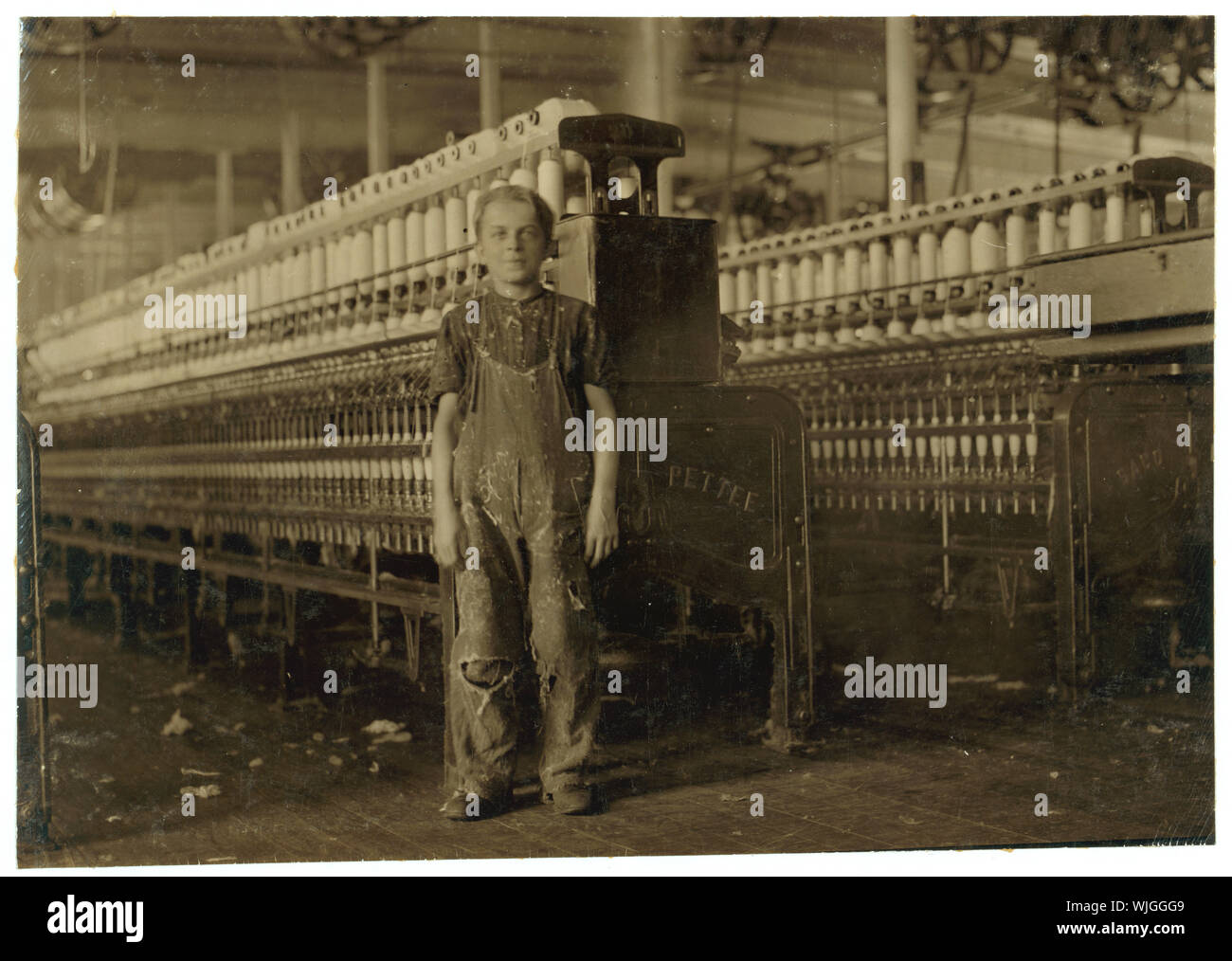 Henry Fourner i.e., Fournier?, 261 Jefferson St., Castle Hill; has been sweeper and cleaner in #2 Spinning Room two months. Abstract: Photographs from the records of the National Child Labor Committee (U.S.) Stock Photo