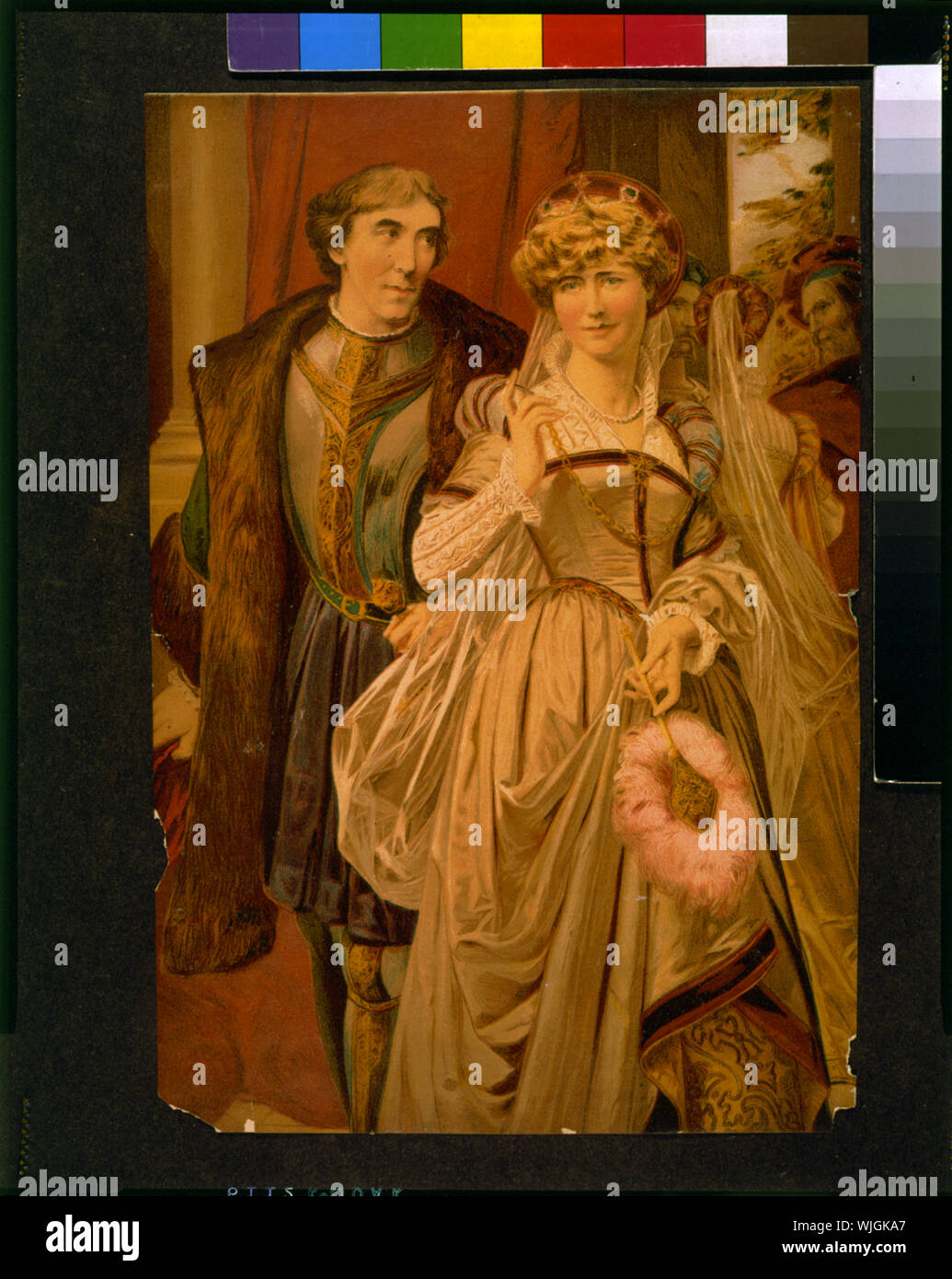 Henry Irving and Ellen Terry as Benedick and Beatrice in Much ado about nothing Stock Photo