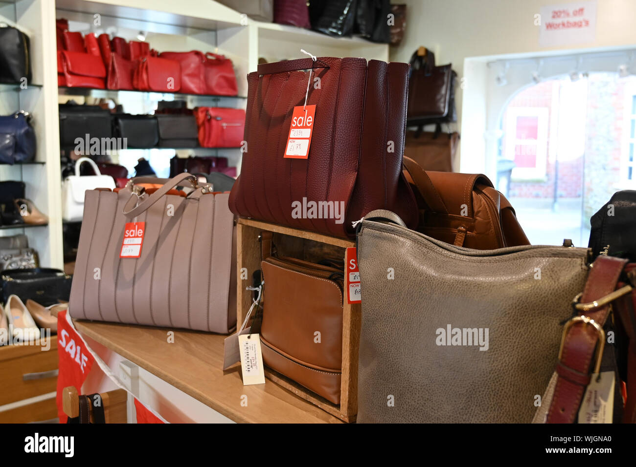 Ladies Designer Handbags Sale Stock Photo Alamy