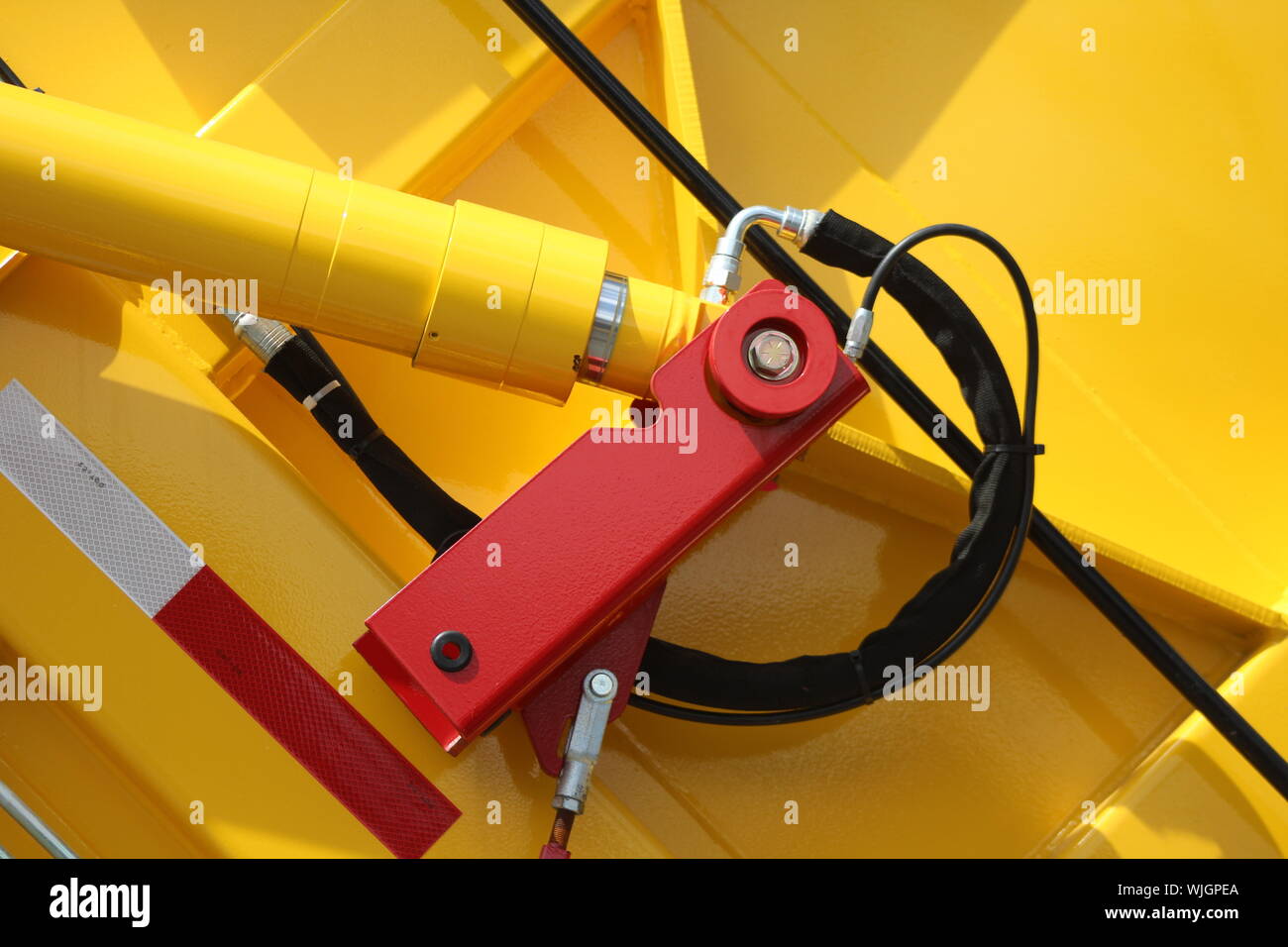 Full Frame Shot Of Yellow Commercial Land Vehicle Stock Photo