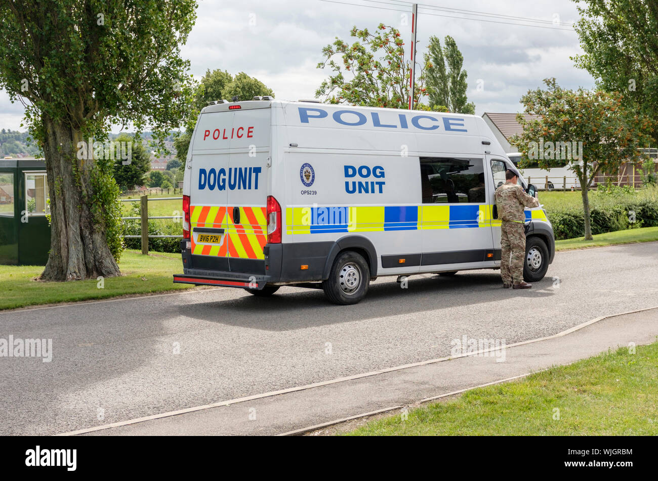 West Midlands police dog unit van. Stock Photo