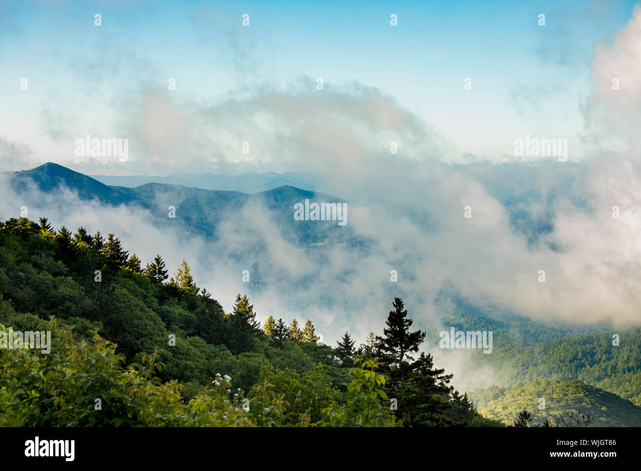 Ridges blue mountains seen hi-res stock photography and images - Alamy