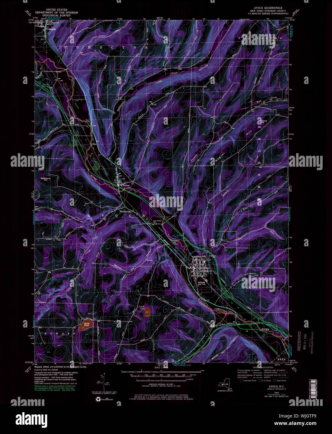 New York NY Avoca 136756 1953 24000 Inverted Restoration Stock Photo Alamy