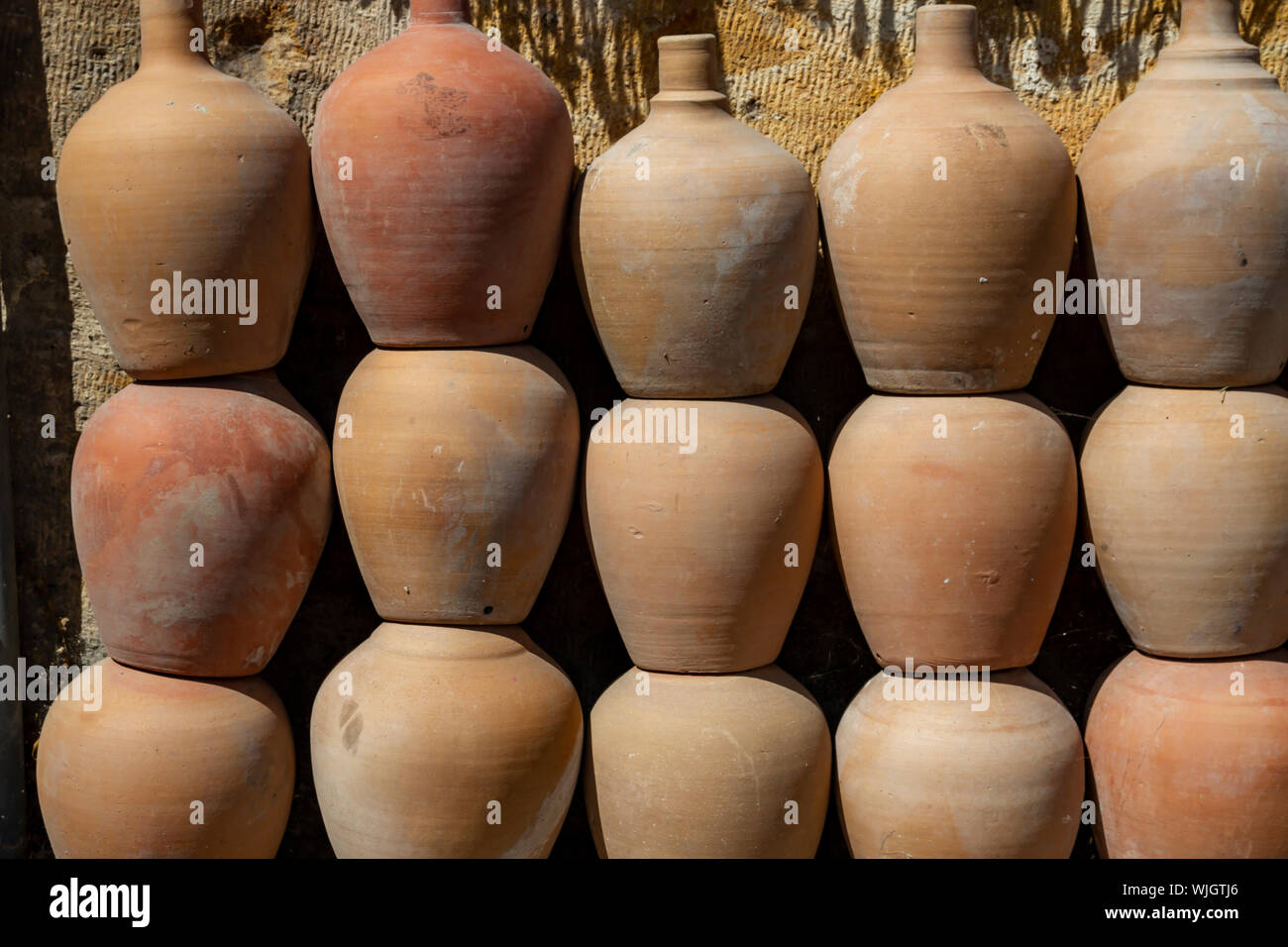 Old clay vase and jugs Stock Photo Alamy