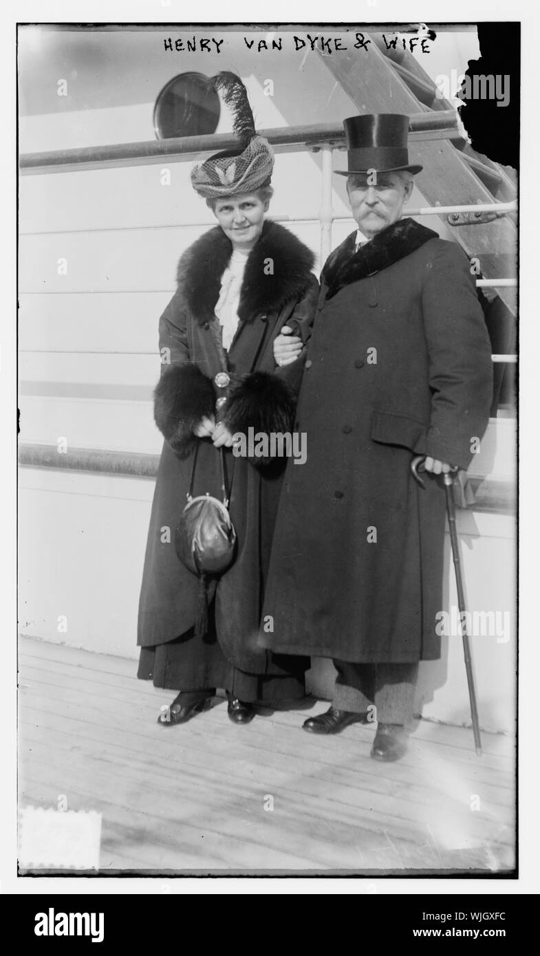 Henry Van Dyke and wife Stock Photo