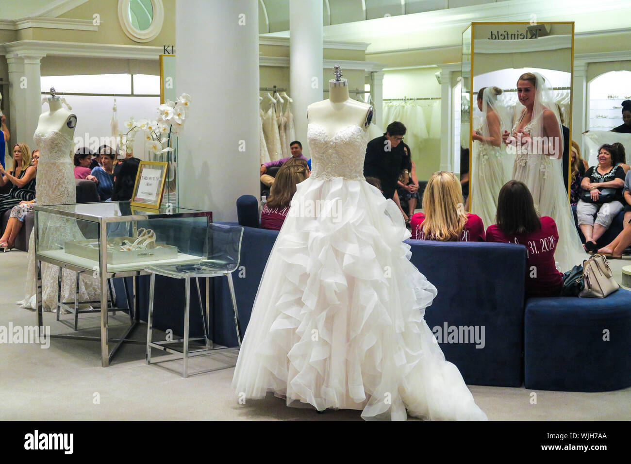 Kleinfeld Bridal, upscale bridal boutique and star of its own TV show, Say Yes to the Dress. NYC Stock Photo