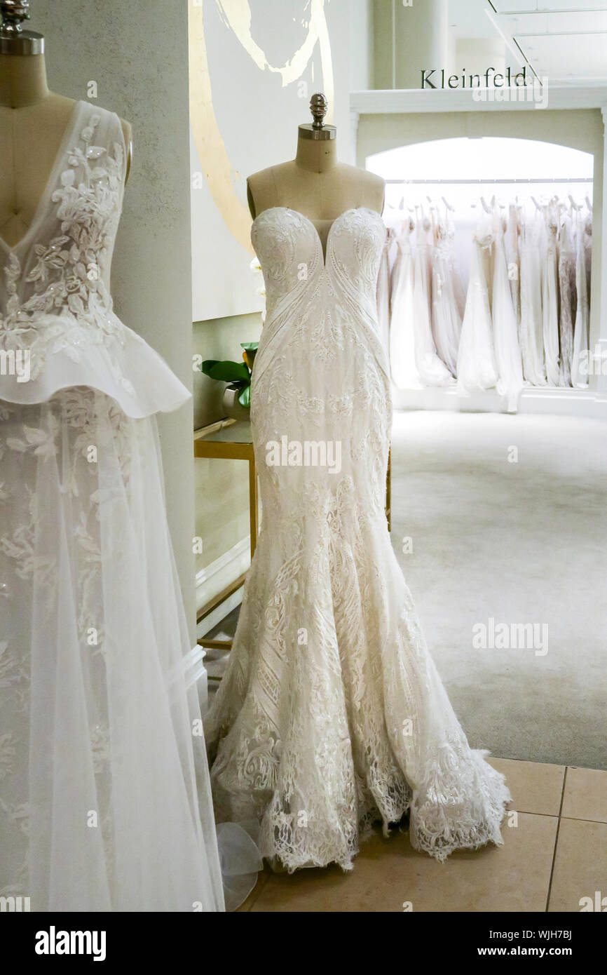 Kleinfeld Bridal, upscale bridal boutique and star of its own TV show, 'Say Yes to the Dress'. NYC Stock Photo
