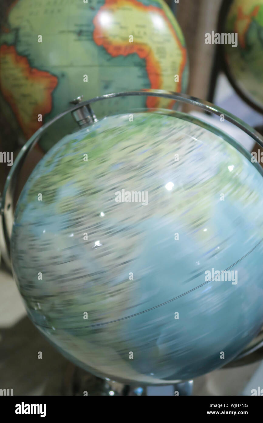 Spinning World Globe Stock Photo Alamy