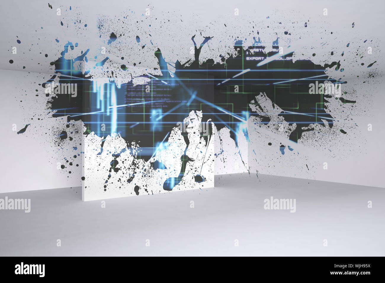 Splash showing technology interface Stock Photo
