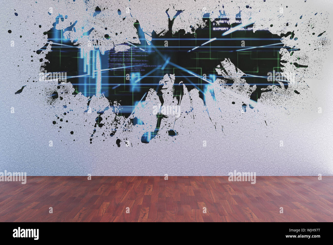 Splash showing technology interface Stock Photo