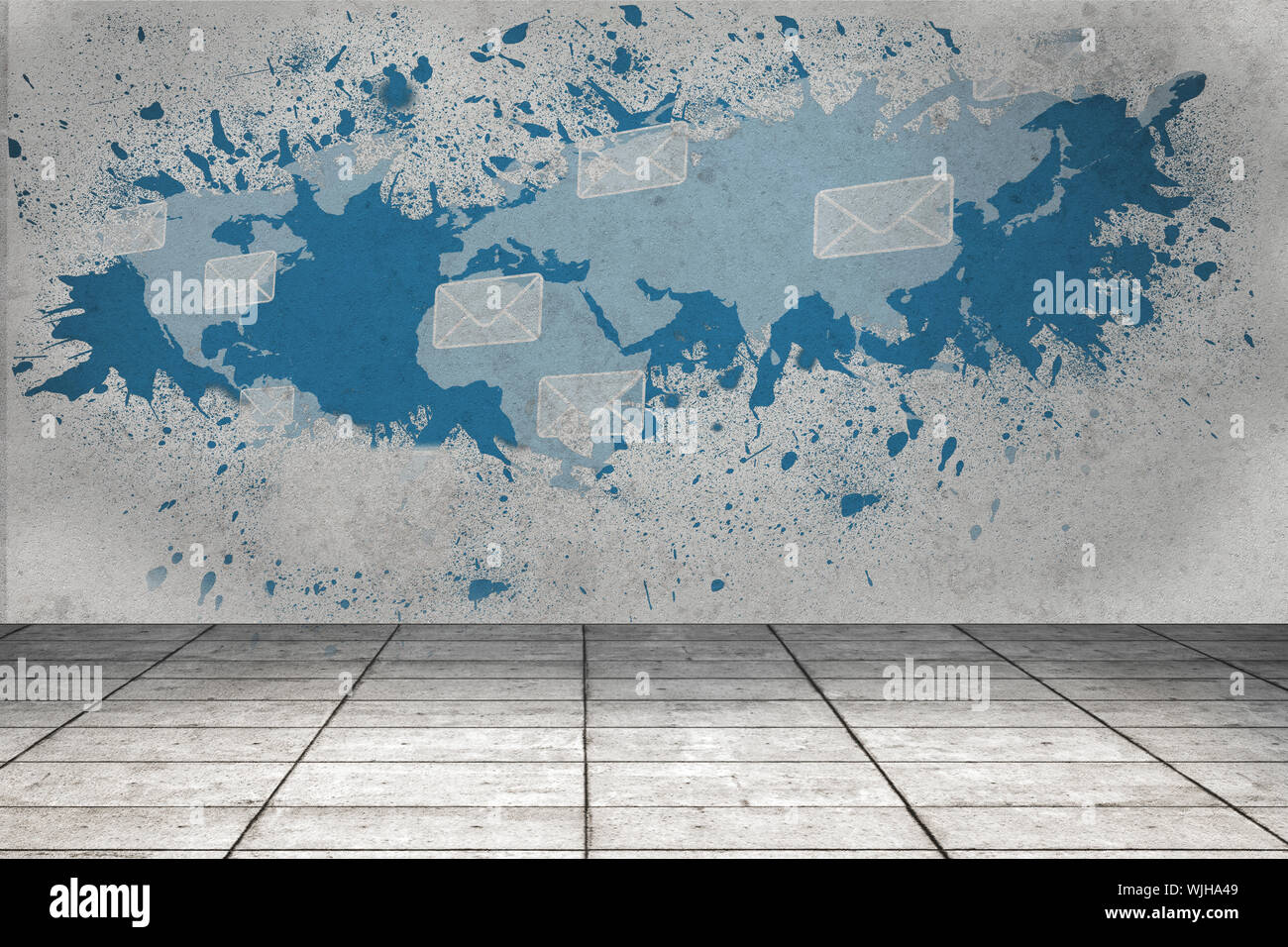 Splash showing global communications Stock Photo