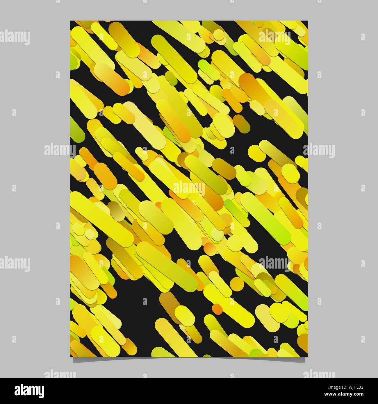 Yellow trendy diagonal gradient stripe pattern brochure background ...