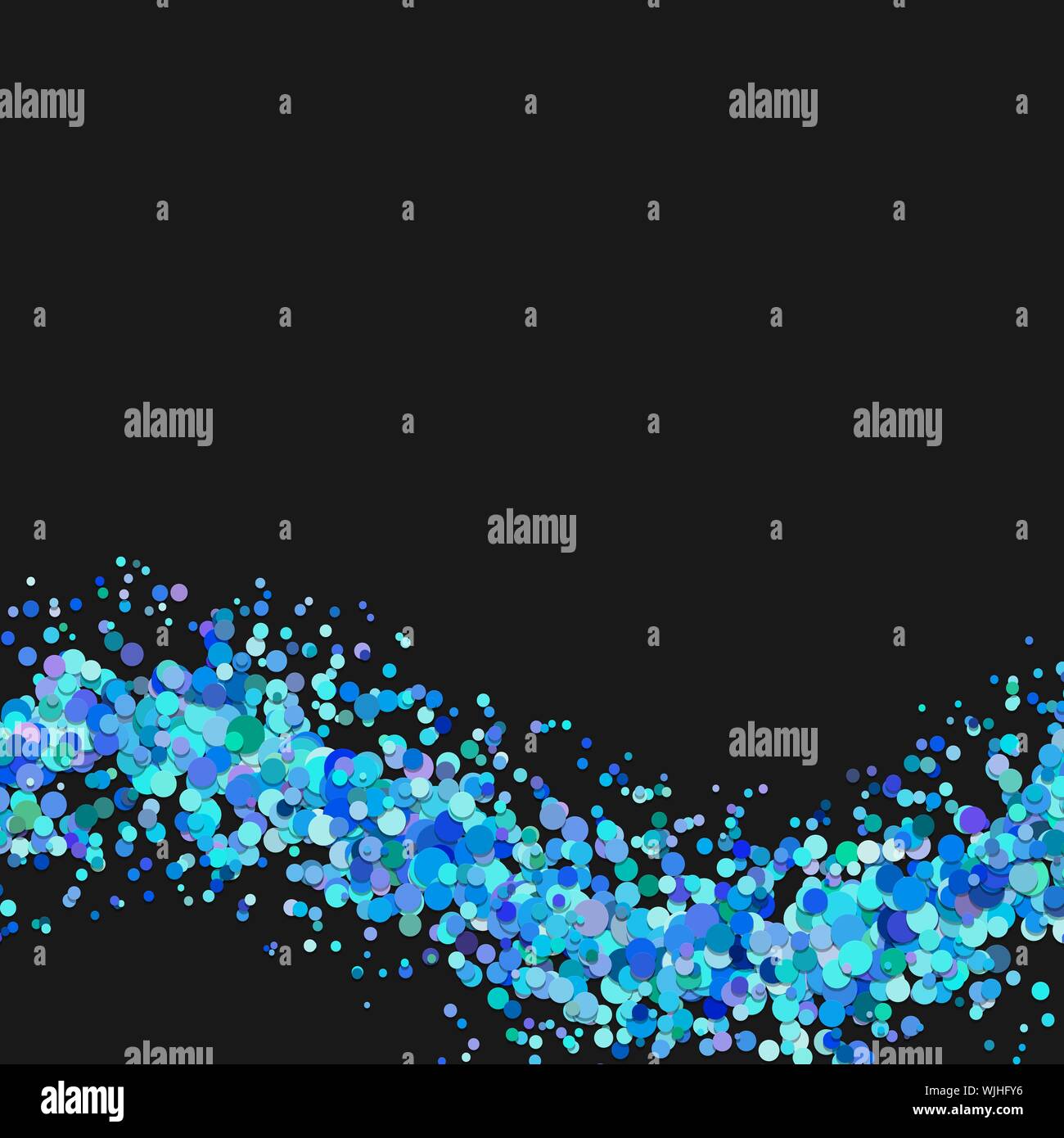 Abstract blank wave dispersed confetti dot background - vector graphic design Stock Vector