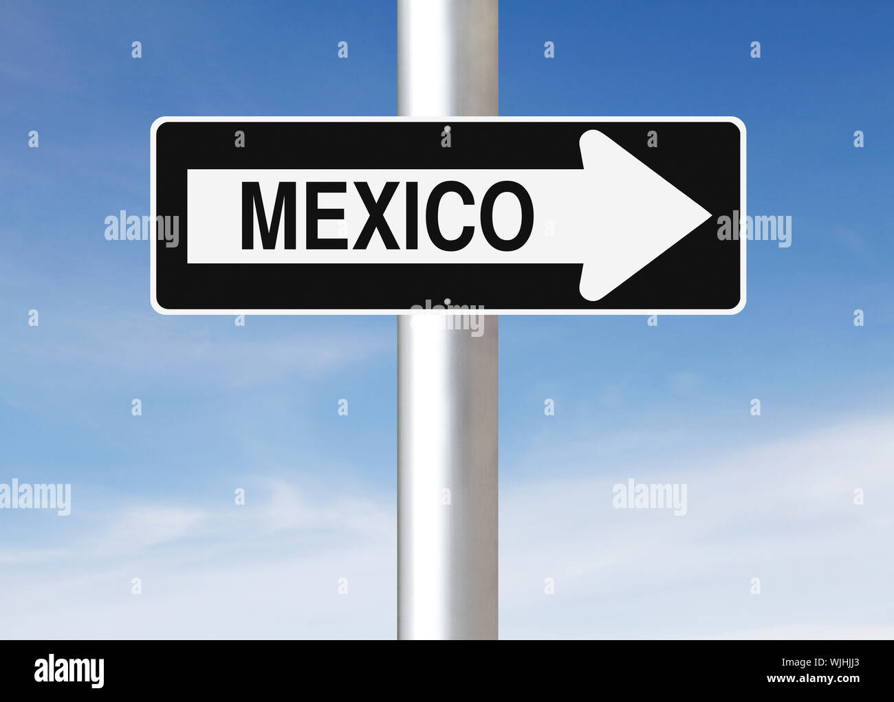 This Way to Mexico Stock Photo
