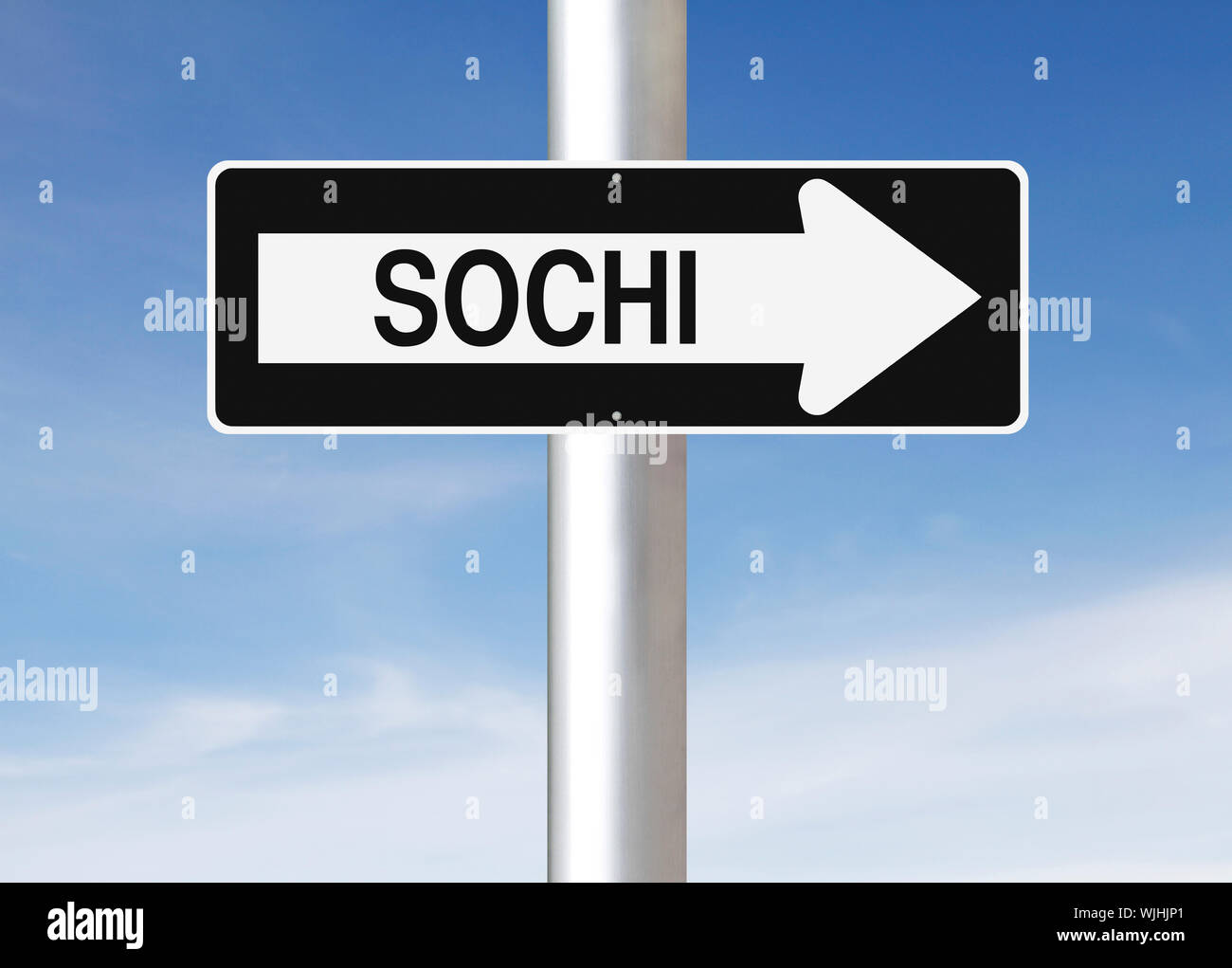 This Way to Sochi Stock Photo