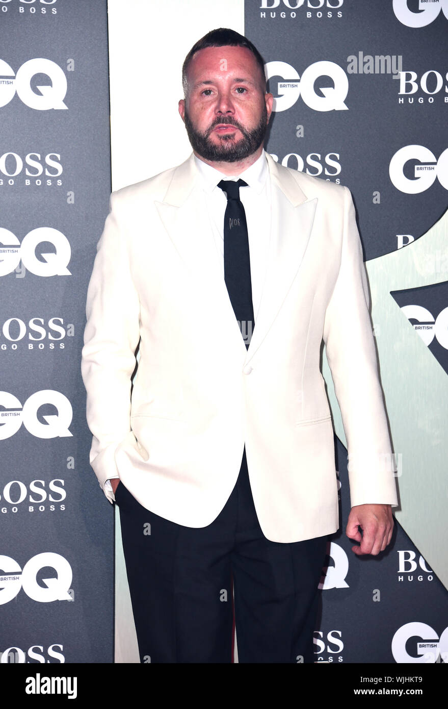 Kim Jones arriving at the GQ Men of the Year Awards 2019 in association with Hugo Boss, held at the Tate Modern in London. Stock Photo