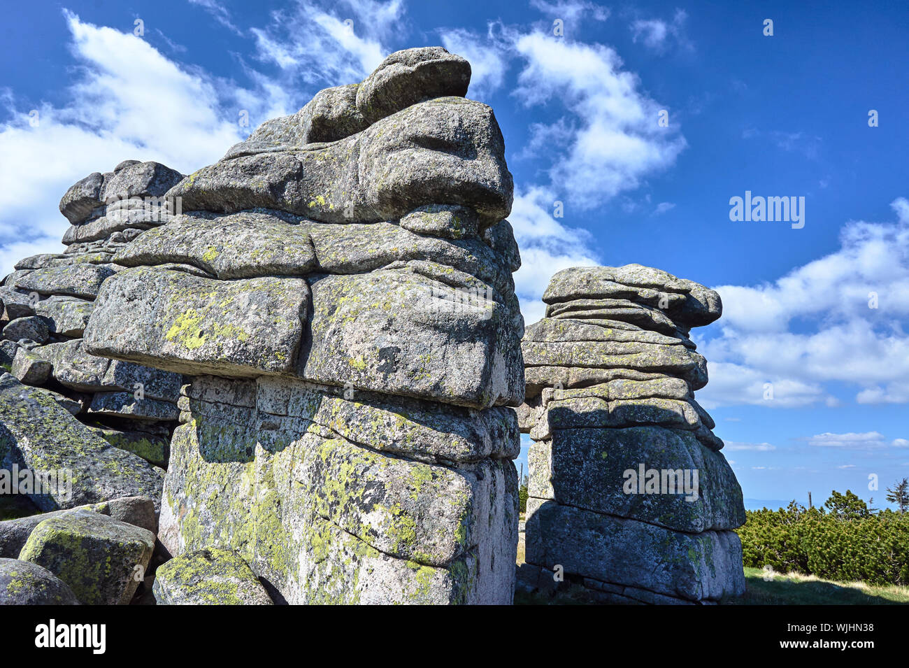 A group of rocks in the Giant Mountains, Poland Stock Photo - Alamy