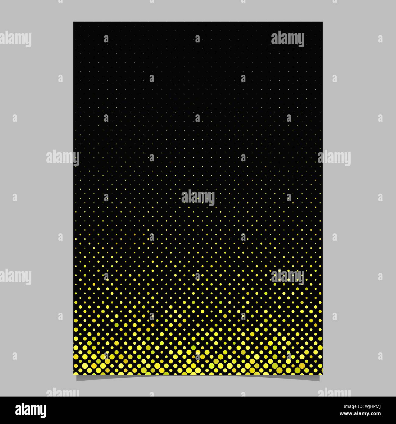 Yellow abstract circle pattern brochure background - vector stationery ...