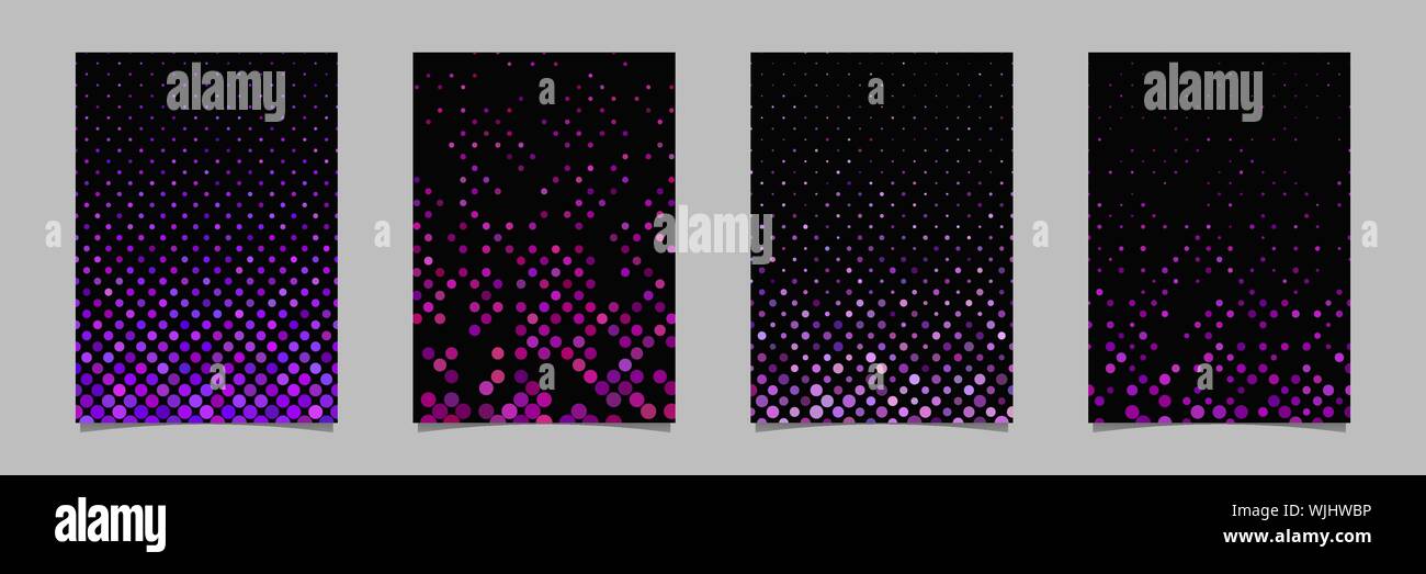 Color circle pattern brochure template set - vector page background ...