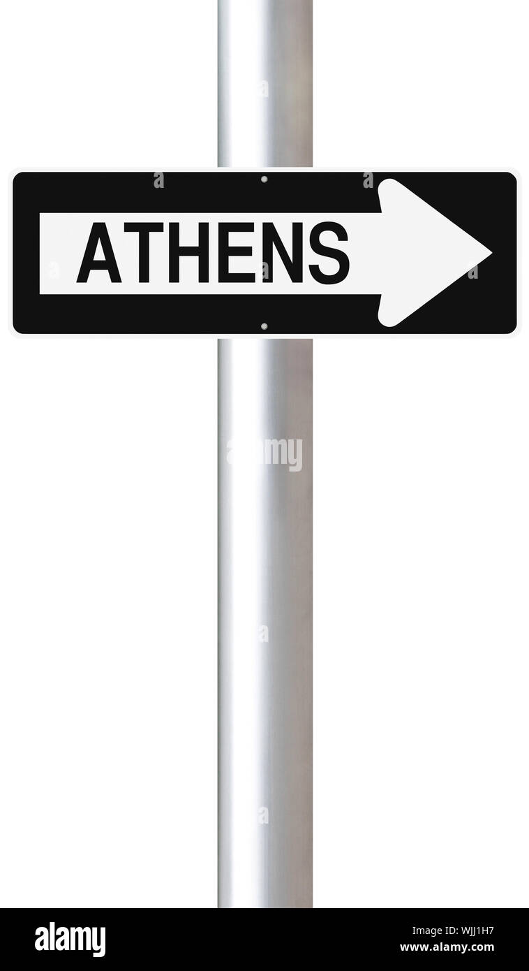 This Way to Athens Stock Photo