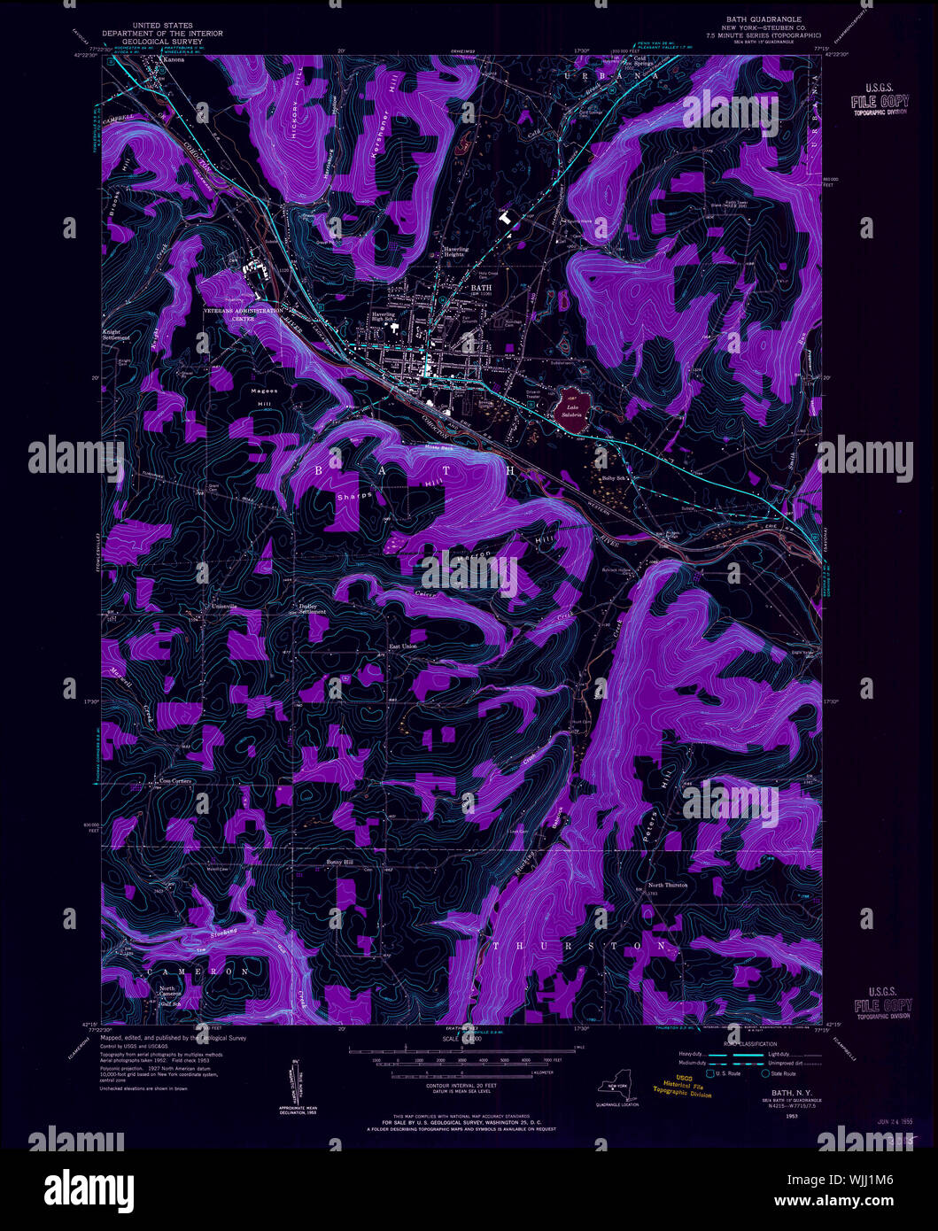 Map of bath new york hires stock photography and images Alamy