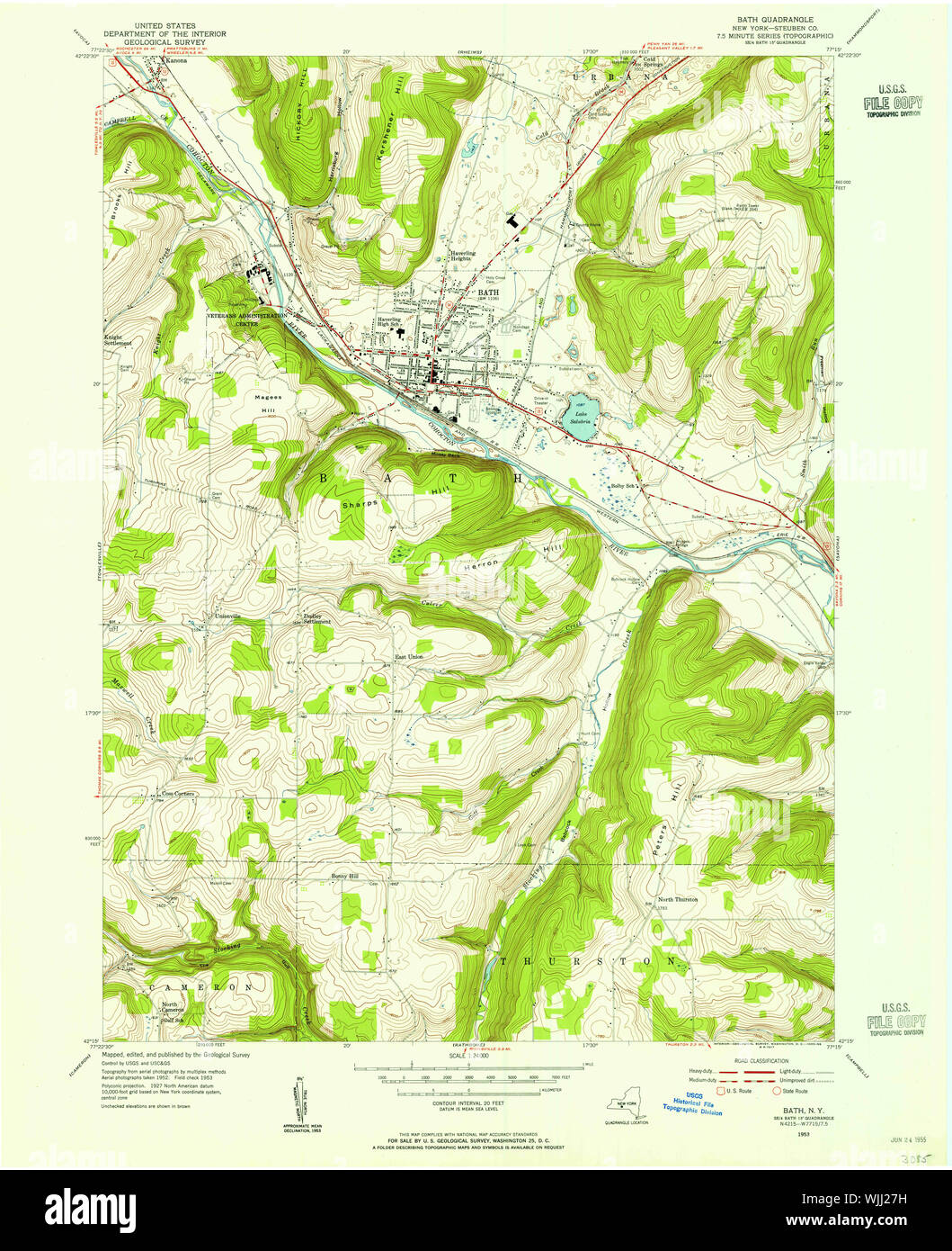 Map of bath new york hires stock photography and images Alamy