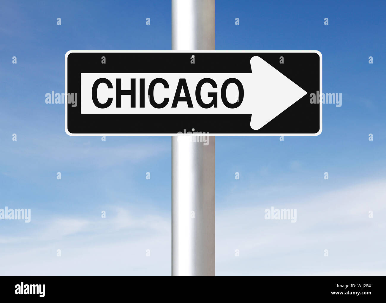 This Way to Chicago Stock Photo