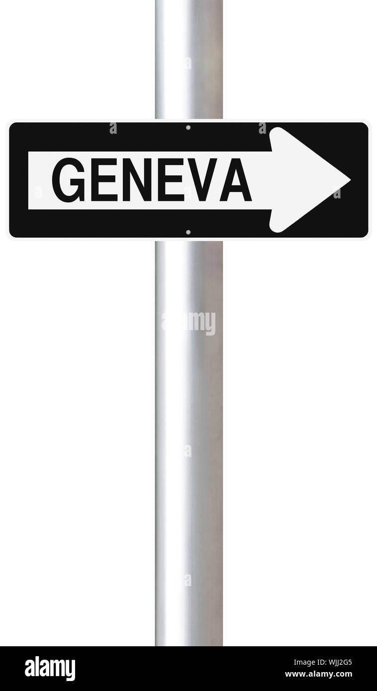 This Way to Geneva Stock Photo