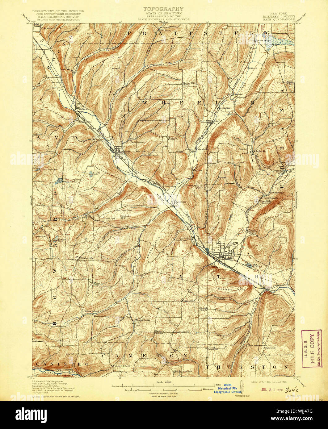 Map of bath new york hires stock photography and images Alamy