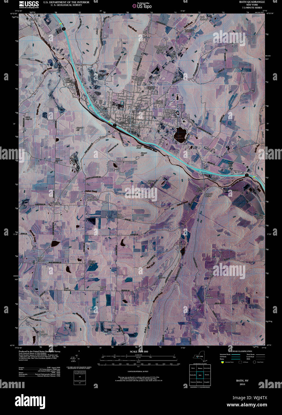 Map of bath new york hires stock photography and images Alamy