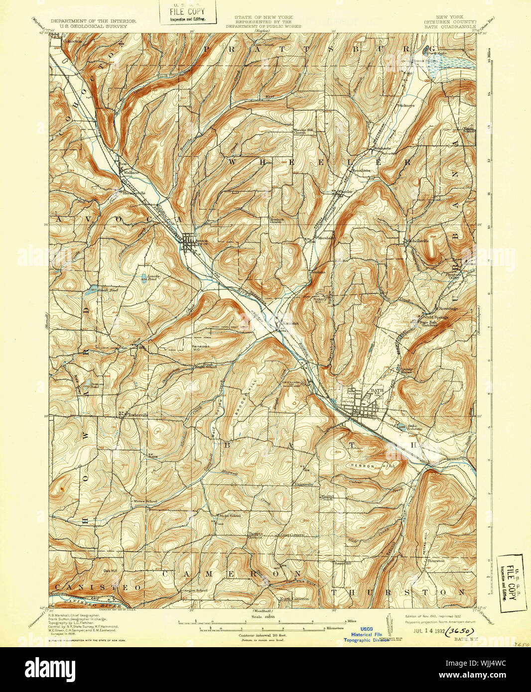 Map of bath new york hires stock photography and images Alamy