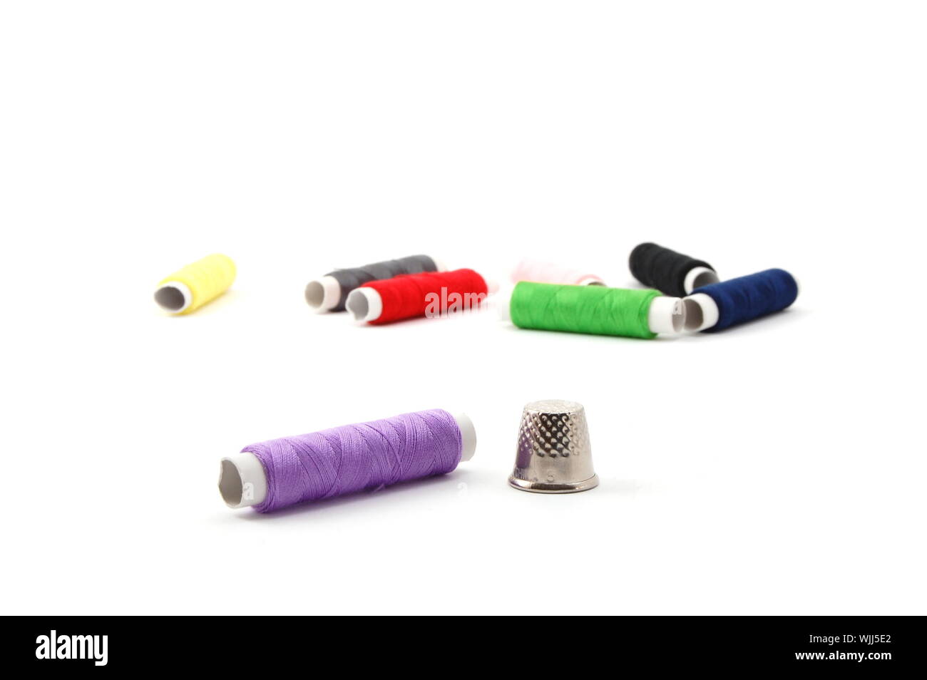 sewing kit isolated on a white background Stock Photo - Alamy
